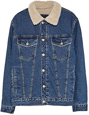 zara faux shearling denim jacket