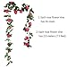 CEWOR 3pcs 22.6 Feet Fake Rose Vine Artificial Flower Garland for Wedding Home Party Garden Decoration Champagne, Pink and Hot Pink