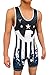 TRI-TITANS Victorious Eagle Reversible Wrestling Singlet - Freestyle Greco Roman Folkstyle - Red and Blue Mens & Youths