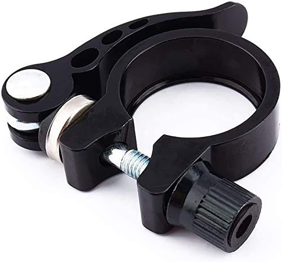 Bike Seat Post Clamp, 2 Styles of Aluminium Alloy Seatpost Collar Fit for 25.4/27.2/30.8/31.6mm Bicycle Seat Post (Black, 28.6mm)