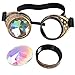 Rainbow Crystal Lenses Steampunk Glasses Chrome Finish Gotchic Welder Goggles