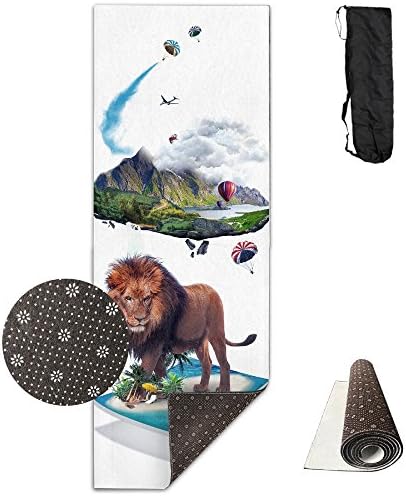 Non Slip Yoga Mat Creative Suspension Premium Printed 24 X 71 Inches Great For Exercise Pilates Gymnastics Carrying Strap
