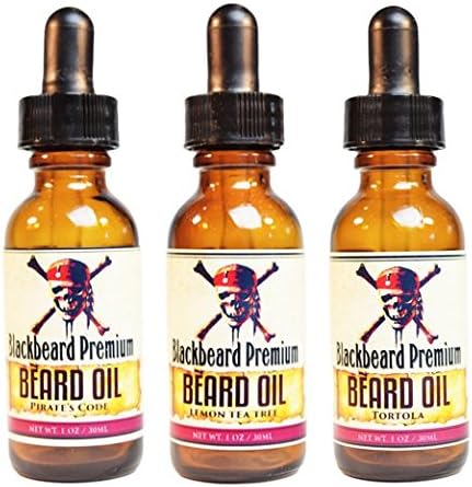 Premium Beard Oil and Conditioner for a Softer, Itch Free Beard - Variety Pack of 3 - 1 oz Bottles - Handmade with High Quality Carrier and Essential Oils that Offer Important Vitamins and Nutrients!