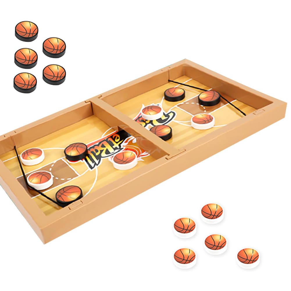 Fast Sling Puck Game, Basketball Football Winner Board Game, Ice Hockey Game, Table Board Game,Parent-Children Interactive Board Toys for Kids, Children