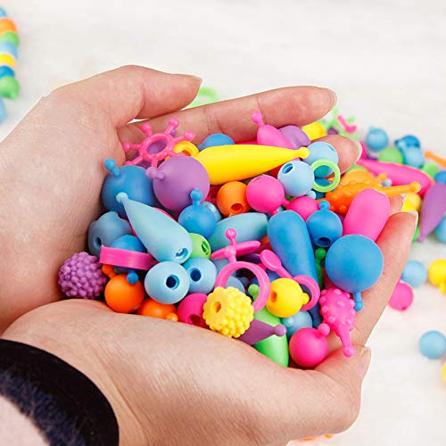 Kids Snap Beads Set - Creative DIY Jewelry Making Kit for Girls Necklace and Bracelet Art Crafts Gifts Toys - 500 Pcs