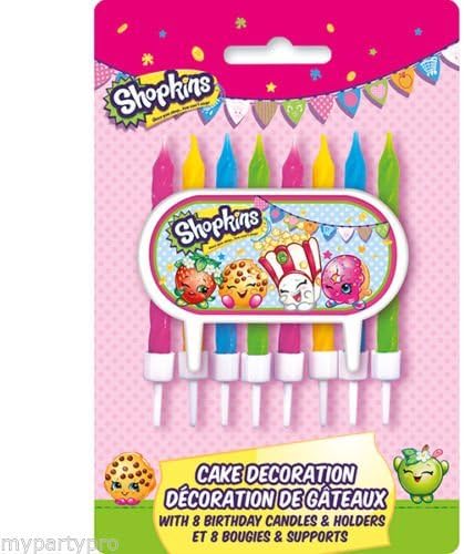 Amazon Com Shopkins Cake Candle Decoration Kit 9 Pkg Birthday