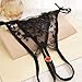 SS Queen Women Sexy Lace Sheer G-String Crotchless Pendant Underwear Panties (set2)