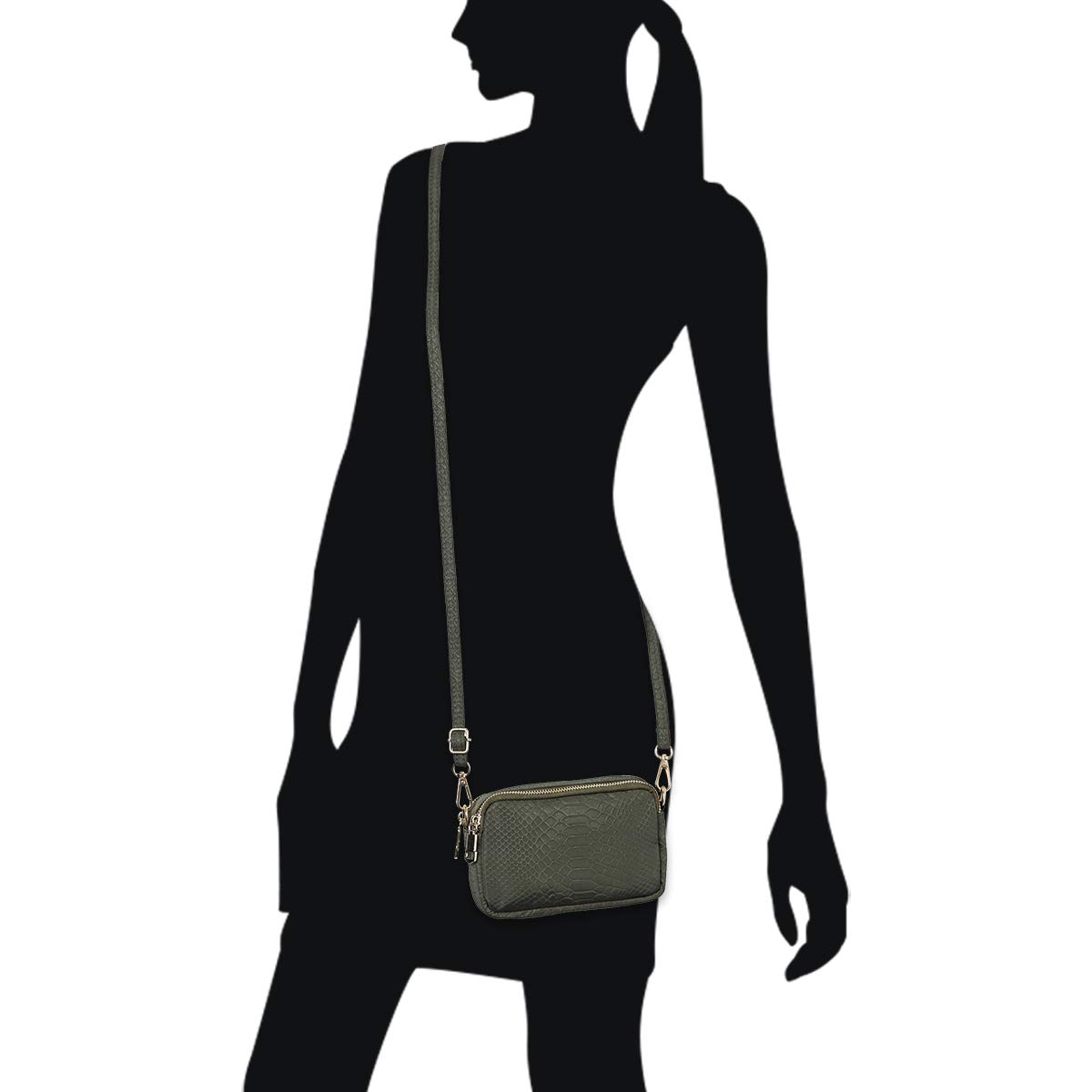 Small Crossbody Purse for Women with Shoulder Strap,TENXITER Fashion Phone Purse Bag for Girl (Green)