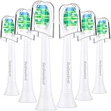 Jiuzhoudeal Replacement Toothbrush Brush Heads for Philips Sonicare InterCare HK9003/65, 6 Pack, fits DiamondClean, HealthyWhite, FlexCare, EasyClean, 2 Series Plaque Control, 3 Series Gum Health