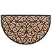 Milliard Half-Round Iron Grate Style Coco Fiber Outdoor Entrance Doormat - 18in.x30in.