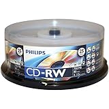 PHILIPS CDRW8012/550 700MB 80-Minute CD-RWs, 25-ct Spindle