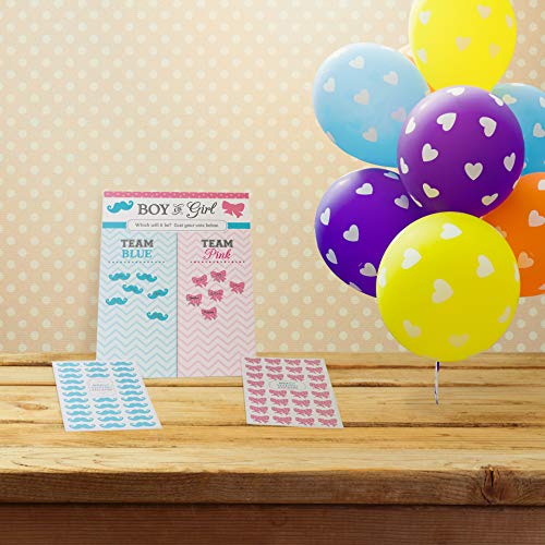 Lillian Rose Baby Gender Reveal Voting Board with Stickers, Pink/Blue, 14" x 11" - Thumbnail 3