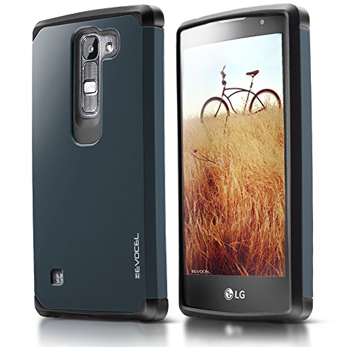 EvocelÂ® LG Escape 2 / Spirit H443 Case - Dual Layer Armor Protector Case For LG Escape 2 / LG Spirit H443 (AT&T / Cricket)- Retail Packaging, Shadow Blue