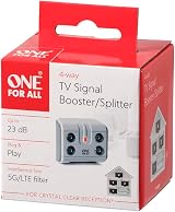 One For All SV9604 4 Way Signal Booster Splitter TV 20dB 3G/4G Filter view 4