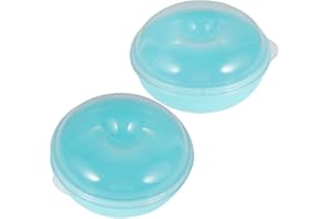 SHINEOFI Bagel Keeper Airtight Storage Container 2Pcs Plastic Bread Box for Kitchen Countertop Microwave Use