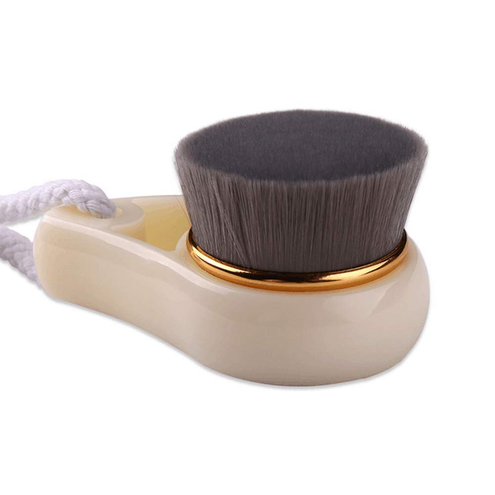 1PCS Beauty Brush Comma Shape Hangable Bamboo Charcoal Soft Bristles Deep Pore Cleaning Gently Brushes Massages the Skin Exfoliate Face Cleanser Cosmetic Beauty tools Color Random