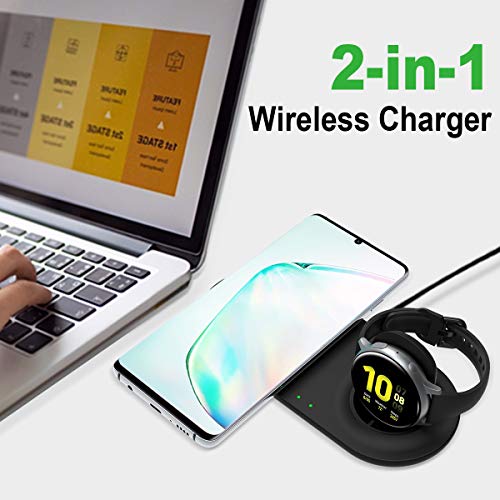 HATALKIN Wireless Charger for Samsung Galaxy Watch and Phone Charger