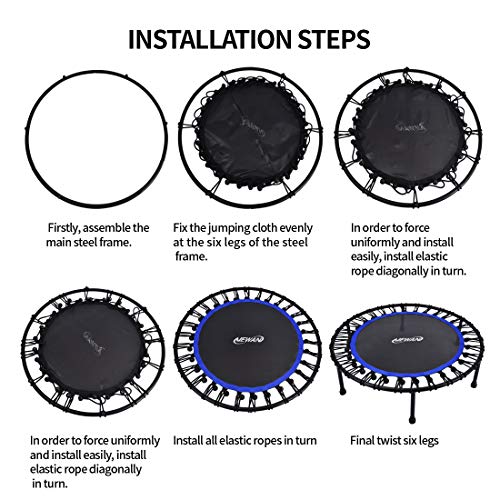 Newan-40-Silent-Fitness-Mini-Trampoline-Indoor-Rebounder-for-Adults-Best-Urban-Cardio-Jump-Fitness-Workout-Trainer-Covered-Bungee-Rope-System-Max-Limit-330-lbs