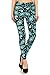 R621-PLUS Aqua Paisley Print Fashion Leggings