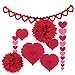 Amscan Valentine's Day Paper Kit Party-Decorations, One Size, Red