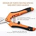 GARTOL Garden Pruning Shears – Gardening Trimming Scissors Hand pruners with Non-Stick Stainless Steel Blades, Make Precise Cuts (2 Pack, Orange and Green)thumb 4