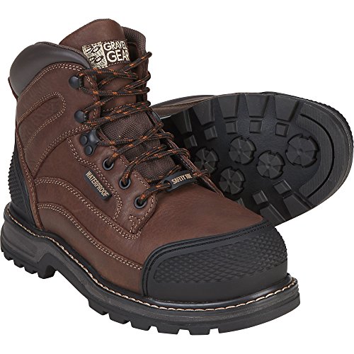 Gravel Gear Waterproof 6in. Steel Toe Work Boot - Brown (8) - Thumbnail 3