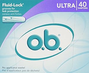 Image of o.b. Ultra Absorbency Tampons, 40 Count (Pack of 2)