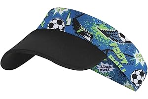 HOLIBERTY Kids Boys Girls Quick Dry Cooling Sun Visor Beach Hat UPF50 Elastic Sports Headbands Summer Tennis Golf Cap Sun Hat Age 3-12