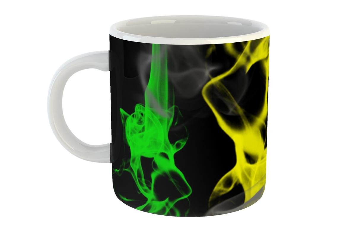 Buy Colourful Smoke Art Coffee Mug,Glossy Finish Vibrant Print [400 ml