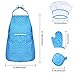 Bememo Kids Chef Set Children Cooking Play Kids Cook Costume with Utensils for Girls Children's Day Gift, 16 Pieces (Blue)