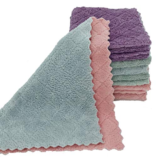 10 Pack 12"x12" Reusable Fast Drying Dishcloth All Purpose Household