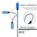 iPhone Charger, AILANSI iPhone Charging Cable,Apple 8 Pin USB Lightning to USB Cable Cord for iPhone 7 7 Plus 6 6S 6 Plus 5S SE iPod iPad Mini Air Pro and More (3PCS New Blue&White)