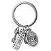 Gmai Strong Workout Exercise Weight Lifting Barbell Kettlebell Fitness Silver Fitness Gym Barbell Plate Dumbbell Weight Jewelry Set Necklace Keyring bracelet