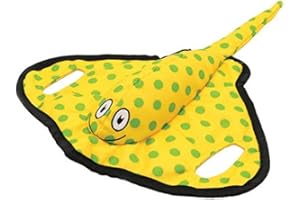 SmartPetLove Snuggle Puppy Tender-Tuffs - Yellow Stingray Tug of War Plush Dog Toy - Great for Play and Interaction with Puncture Resistant Squeaker