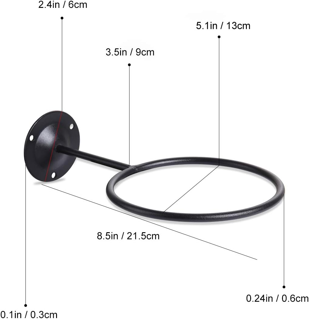 Suchek Metal Ball Holder Rack Wall Mounted, Display Wall Storage for Soccer, Basketball, Volleyball, Rugby, Football (2 Pieces, Black): Sports & Outdoors