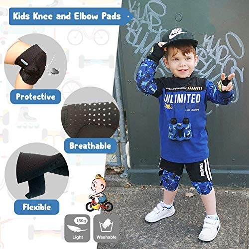 Knee Pads for Kids Knee and Elbow Pads Set I Toddler Knee Pads and