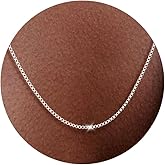 Carffordo 925 Sterling Silver Chain Necklace for Women 16K Gold Plated Box Link Chain Necklace Simple Dainty Choker Necklace Waterproof Link Necklace Trendy Jewelry Gifts