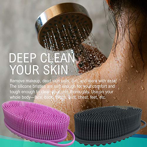 Avilana Exfoliating Silicone Body Scrubber Easy to Clean, Lathers Well