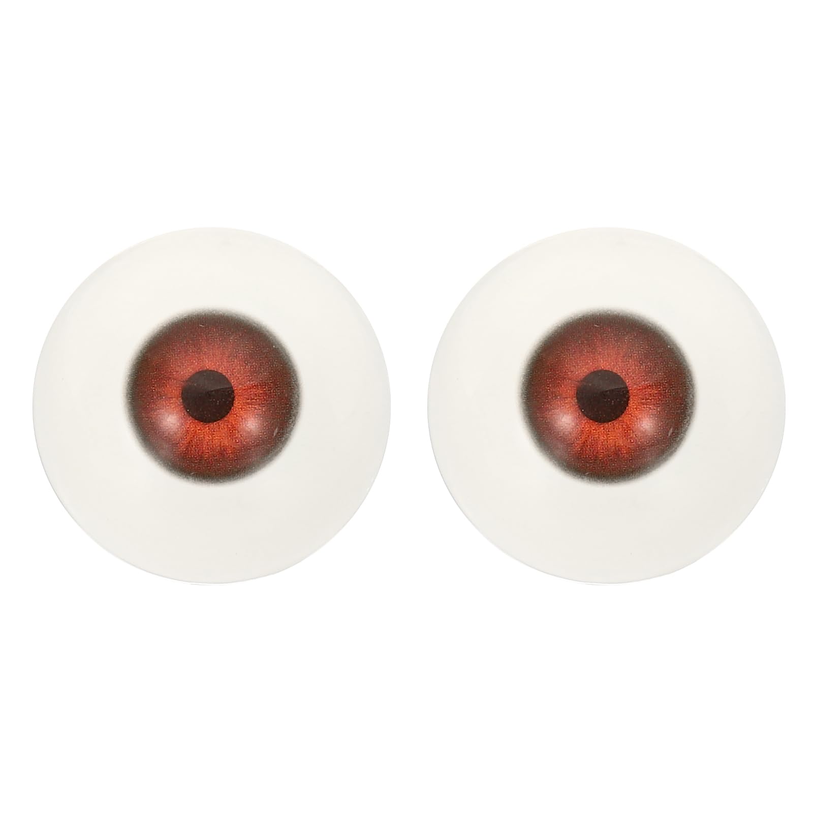 PATIKIL 32mm Safety Eyes,1 Pair Realistic Acrylic Eyes Plastic Half Eyeballs for Masks Halloween Props Art Craft, Orange Black