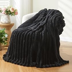 NEWCOSPLAY Super Soft Twin Blanket Black Premium