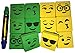 Magnetic Yellow/Green Smiley Faces Dry Erase Erasers for Whiteboard - 12 in Pack. Cleaning White Board - Two Side Markers - for Student and Teachers - Useful at School Office & Home from BundleStuff