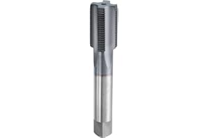 HARFINGTON M22x1.5 Metric Thread Tap 6542 Cobalt High-Speed Steel TiCN Coated Plug Tap Right Hand Straight Flutes Screw Threa