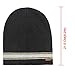 LETHMIK Merino Wool Daily Beanie,Unisex Warm Soft Winter Hat Unique Knit Skull Cap Black