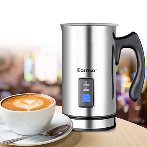 image for Costway Electric Milk Frother Automatic Stainless Steel Non-Stick Inte