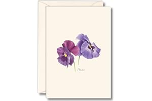 Earth Sky + Water - Pansies Notecard Set - 8 Blank Cards with Envelopes