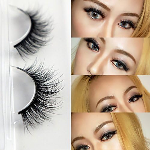 Fyonas 3D Mink Fur Fake Eyelashes Hand-madd Mink Fur False Lashes 1 Pair Package(A11)