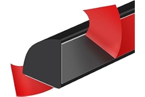 EYAYEN Flexible Quarter Round Molding Peel and Stick Rubber Quarter Round Trim Molding Self Adhesive Wall Corner Trim Molding for Wall Edge Corner Countertop, Black, 1/2” W x 1/2” H x 39” L