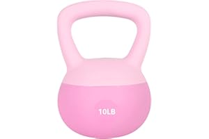 Leikefitness Soft Kettlebells,Steel Shot Filled Weights for Women and Men,Color Coded Anti Slip Soft Kettlebells,Home workout