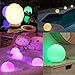 MIPOW PLAYBULB Sphere Bluetooth Smart Color Changing Night Light, Waterproof Touch Sensitive Dimmable LED Glass Orb Bulb with APP control, Wireless Charging Solution, Ideal for Home Bedroom Patio