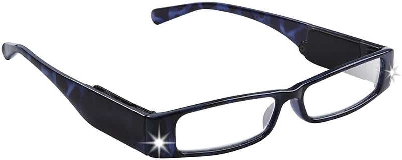 LIGHTSPECS LP Ultra Bright LED Lighted Lightweight Rectangular Reading Glasses